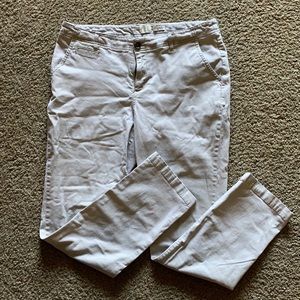 Tan stretch pixie ankle cropped pants